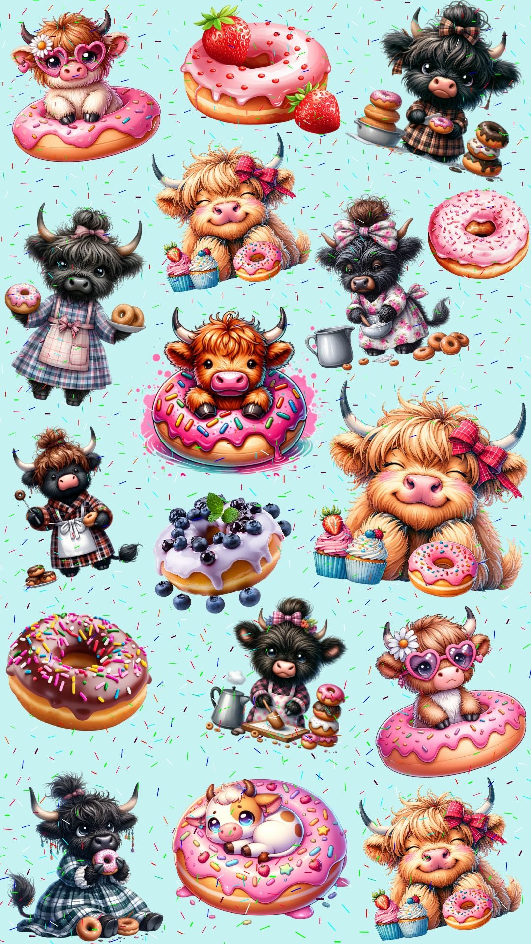 Girl Doughnut Cow - 2pc jammie