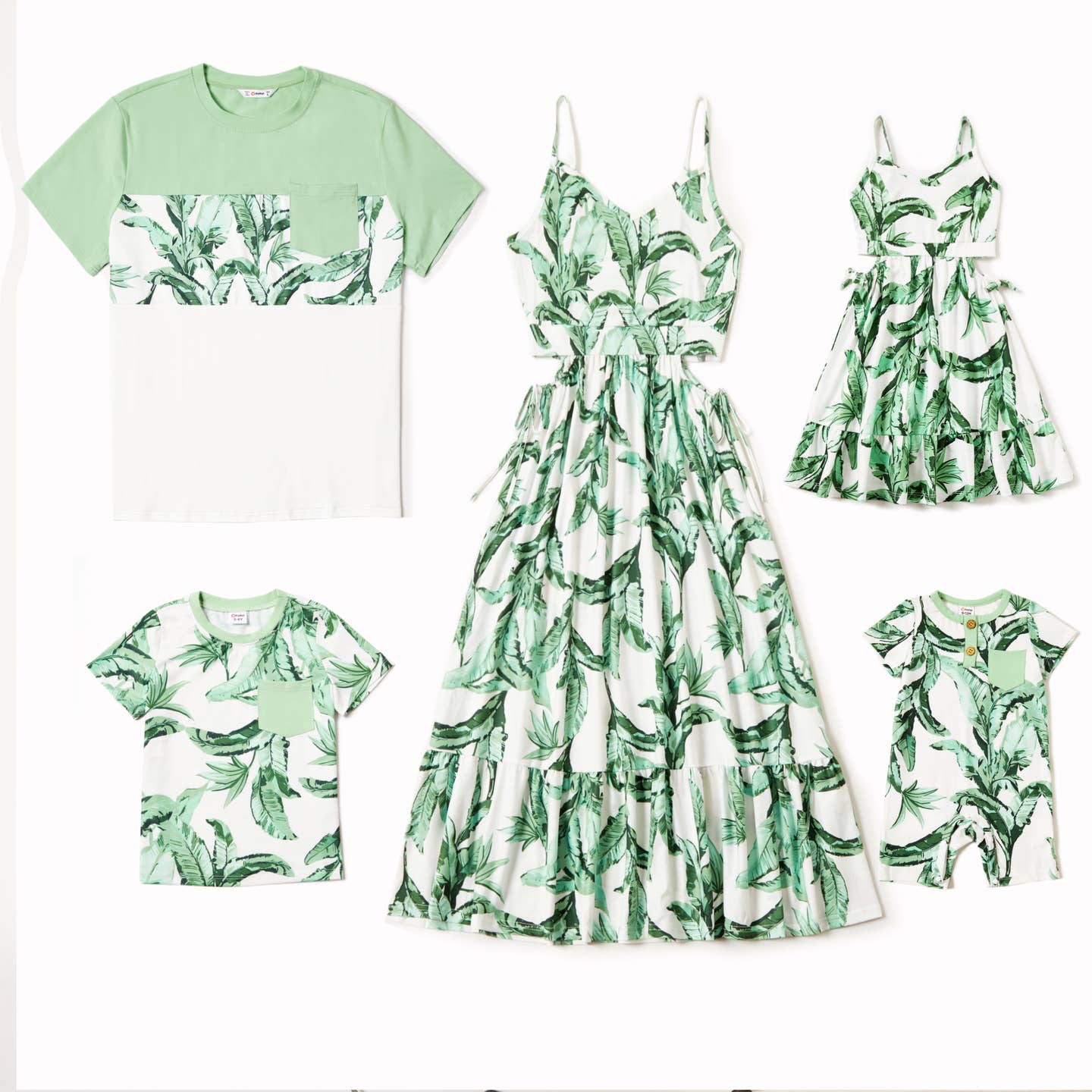 Palm Tree Dress w/drawstring waist