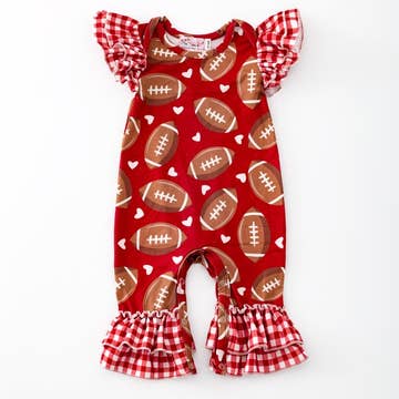 Red Football Sleeper/Romper -- Exclusive Design