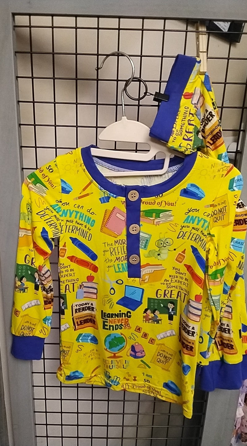 School Affirmation 2-piece Pajama Set.