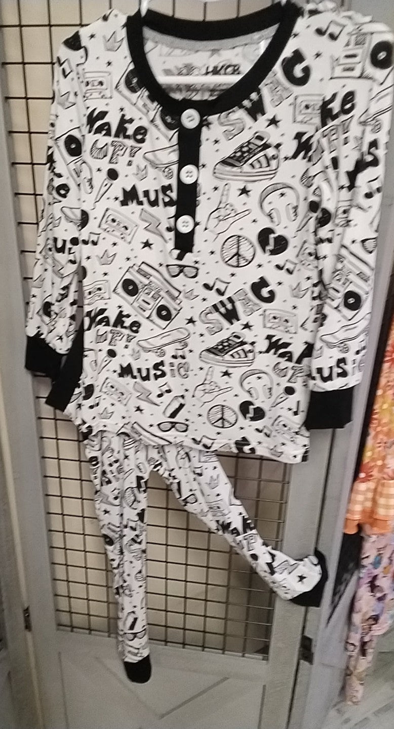 Music/Swag/80's 2pc jammie (also in 2pc sleeper)