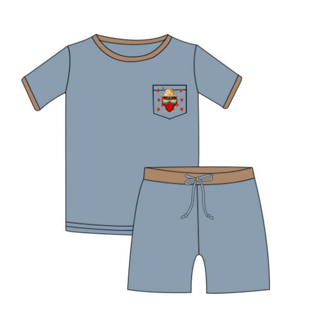 Strawberry boy Short Set