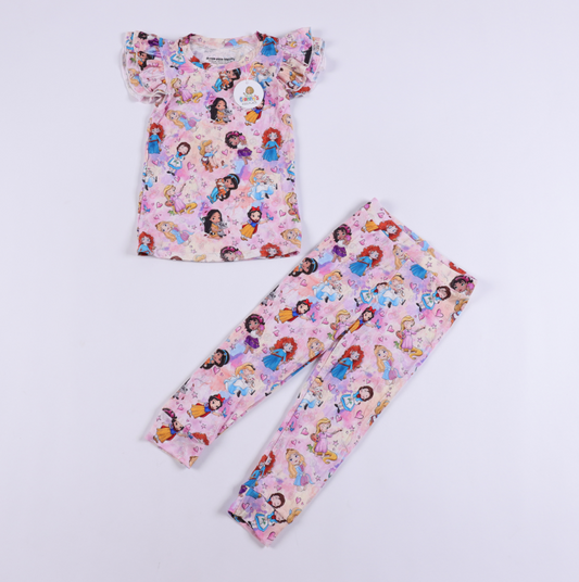 Princess Ruffle Sleeve 2 pc Jammies