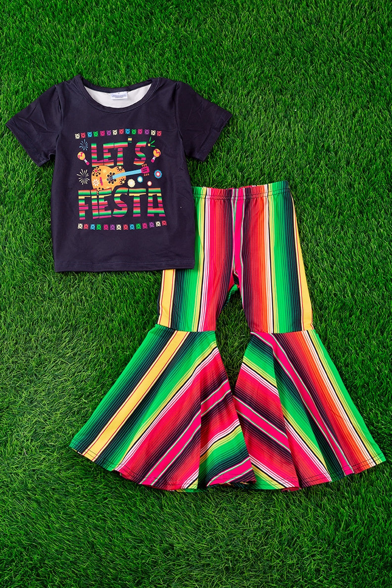 "It's Fiesta Time" Serape Printed 2 Piece Set.