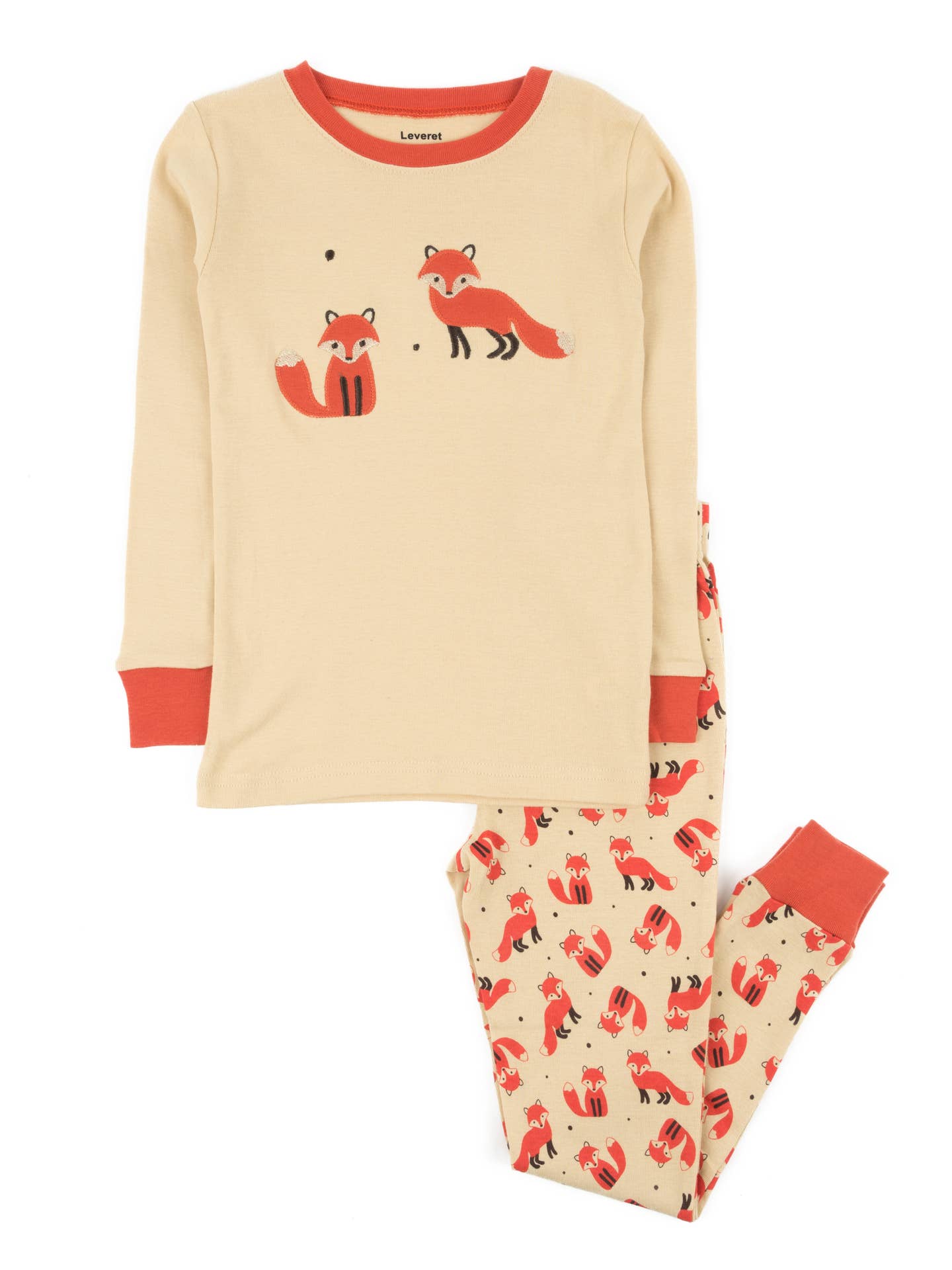 Kids Two Piece Cotton Pajamas Fox