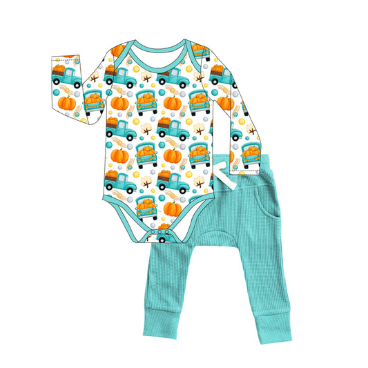 Fall Pumpkin Truck 2 pc Onesie