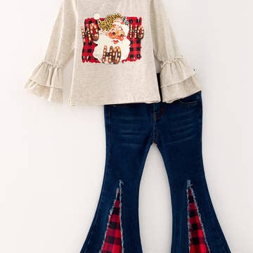 Red Plaid Santa Outfit Set