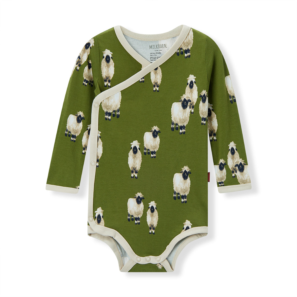 Valais Sheep Stretch Crossover SS One Piece Long Sleeve