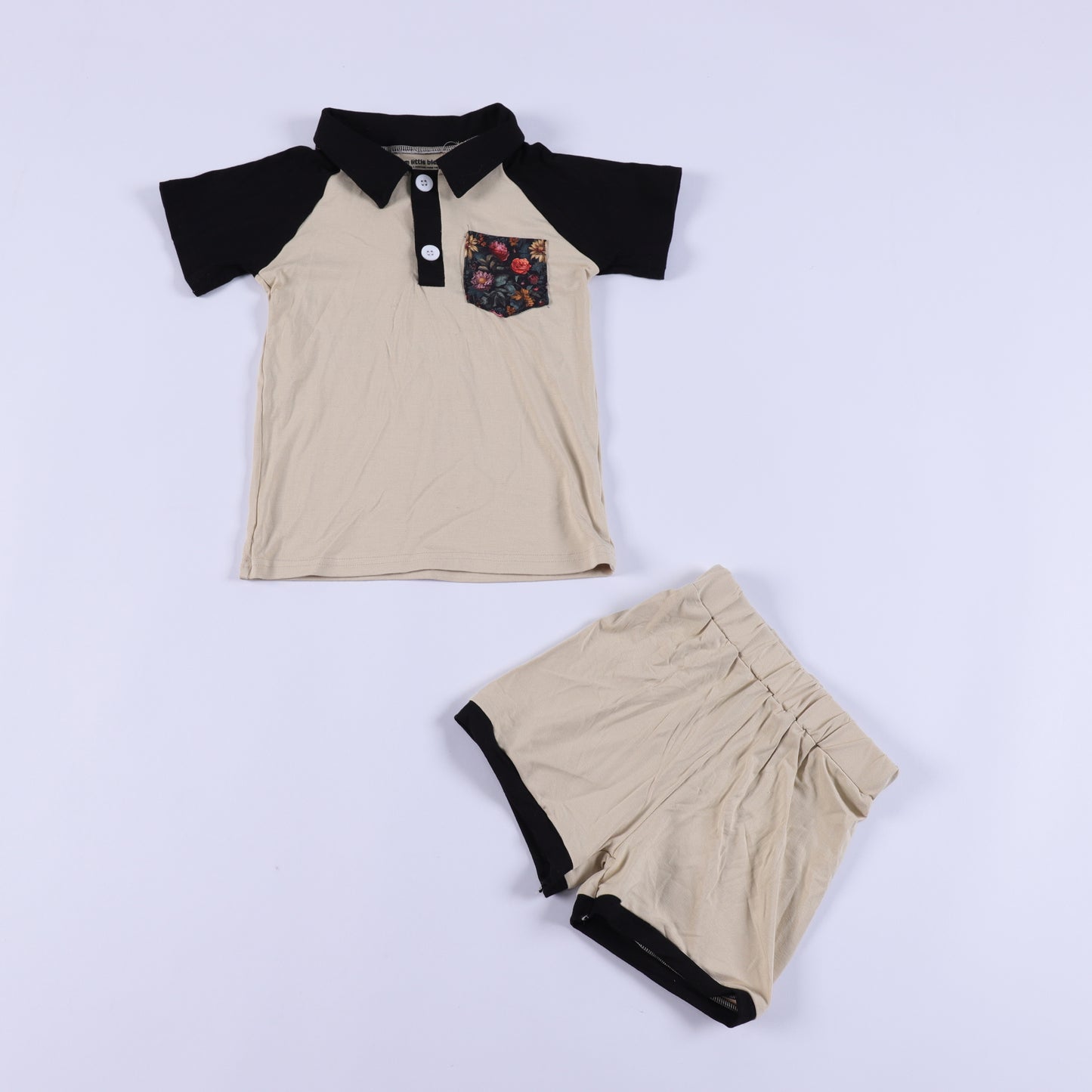 Floral pocket boy outfit