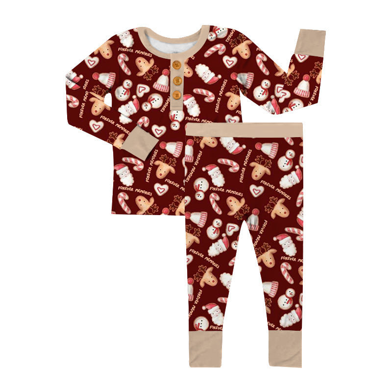 Christmas baking cookie collection - w/button 2pc jammie