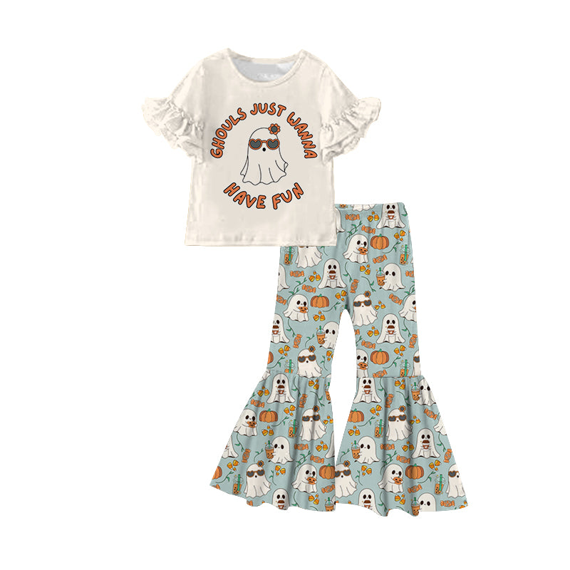 Ghouls Just Wanna Have Fun 2pc Girl Bell Bottoms outfit