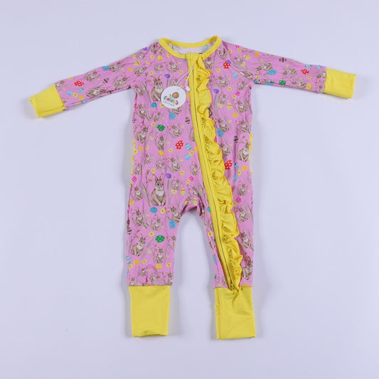 Easter Girl Sleeper with yellow ruffle (compliment boy sleeper)
