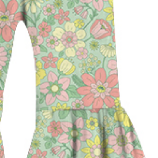 Fearfully & Wonderfully Made Girl 2pc bell bottom 2pc outfit - milksilk