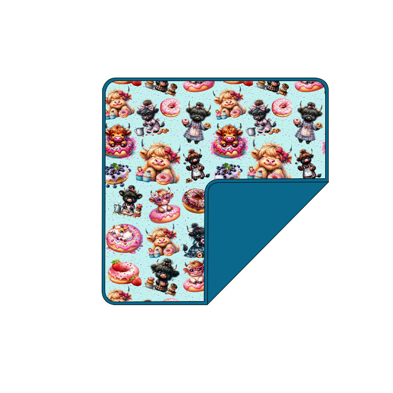 Girl Cow Doughnut Blanket