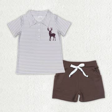 Deer 2pc Boy Short Outfit