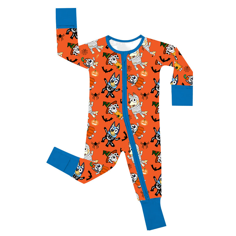 Bluey Halloween Sleeper w/royal blue trim