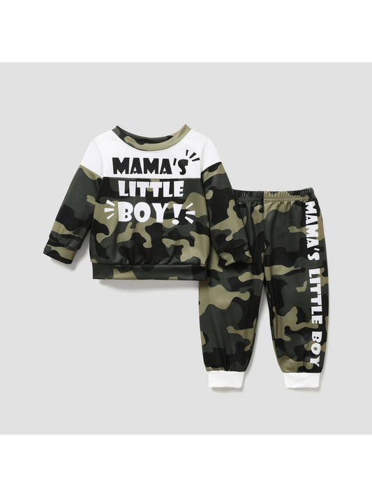 Mama's Little Boy 2pc Camouflage Pant Set