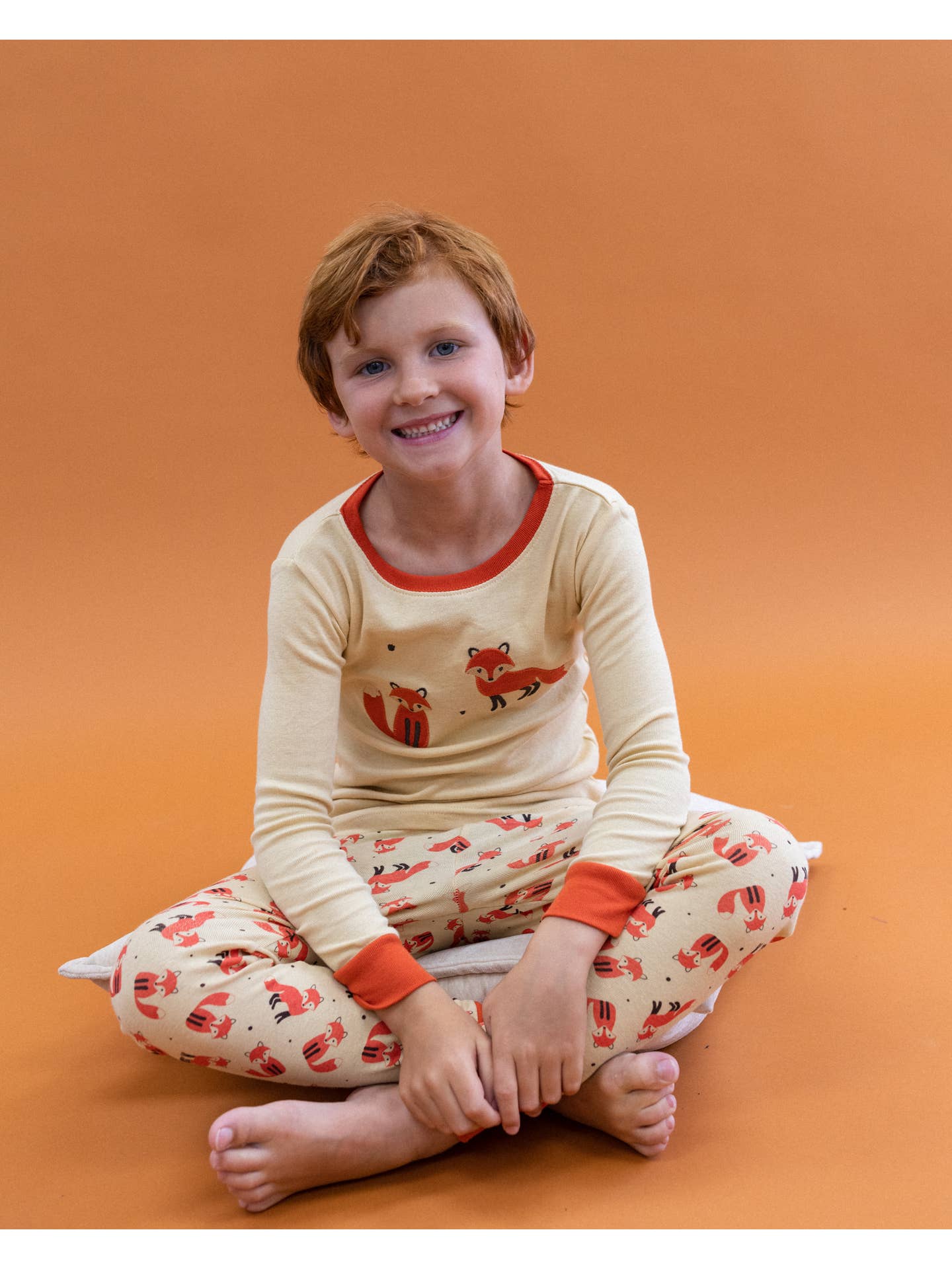 Kids Two Piece Cotton Pajamas Fox