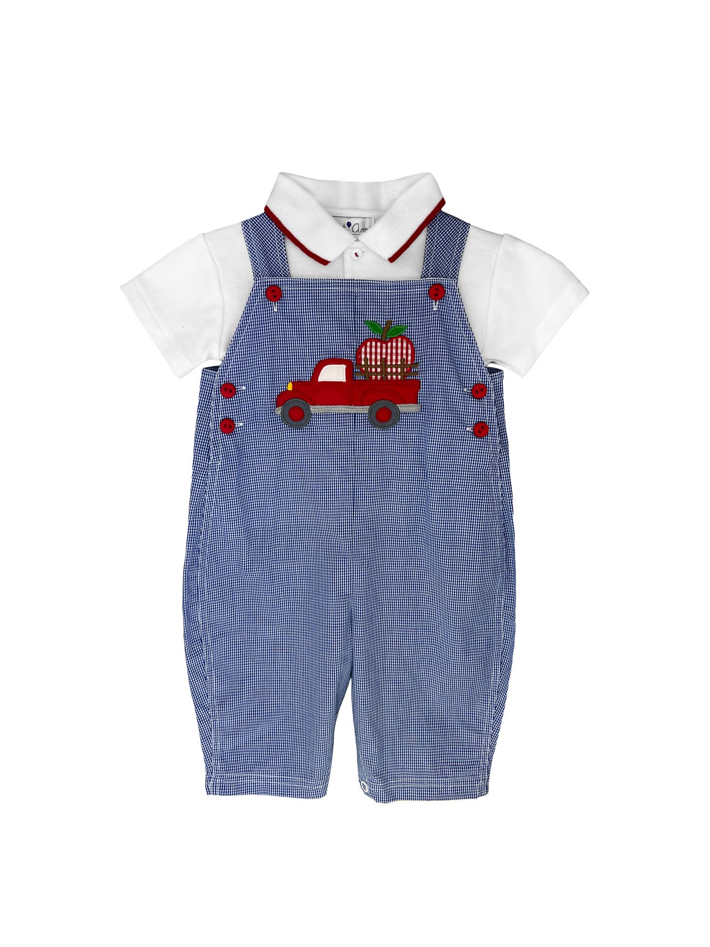 Apple Applique Overall