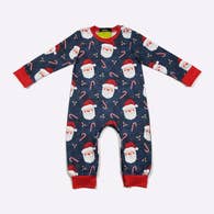 Navy Claus Boy Romper