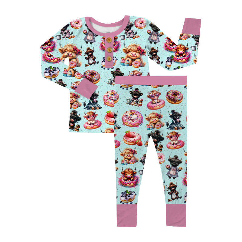 Girl Doughnut Cow - 2pc jammie