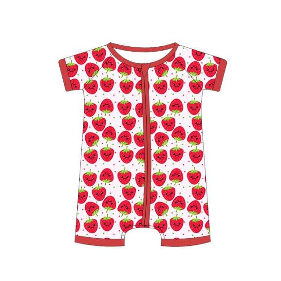 Smiley Strawberry Short Leg Short Sleeve-- Exclusive Design