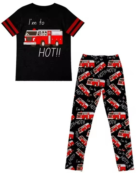 Fire truck 2pc outfit