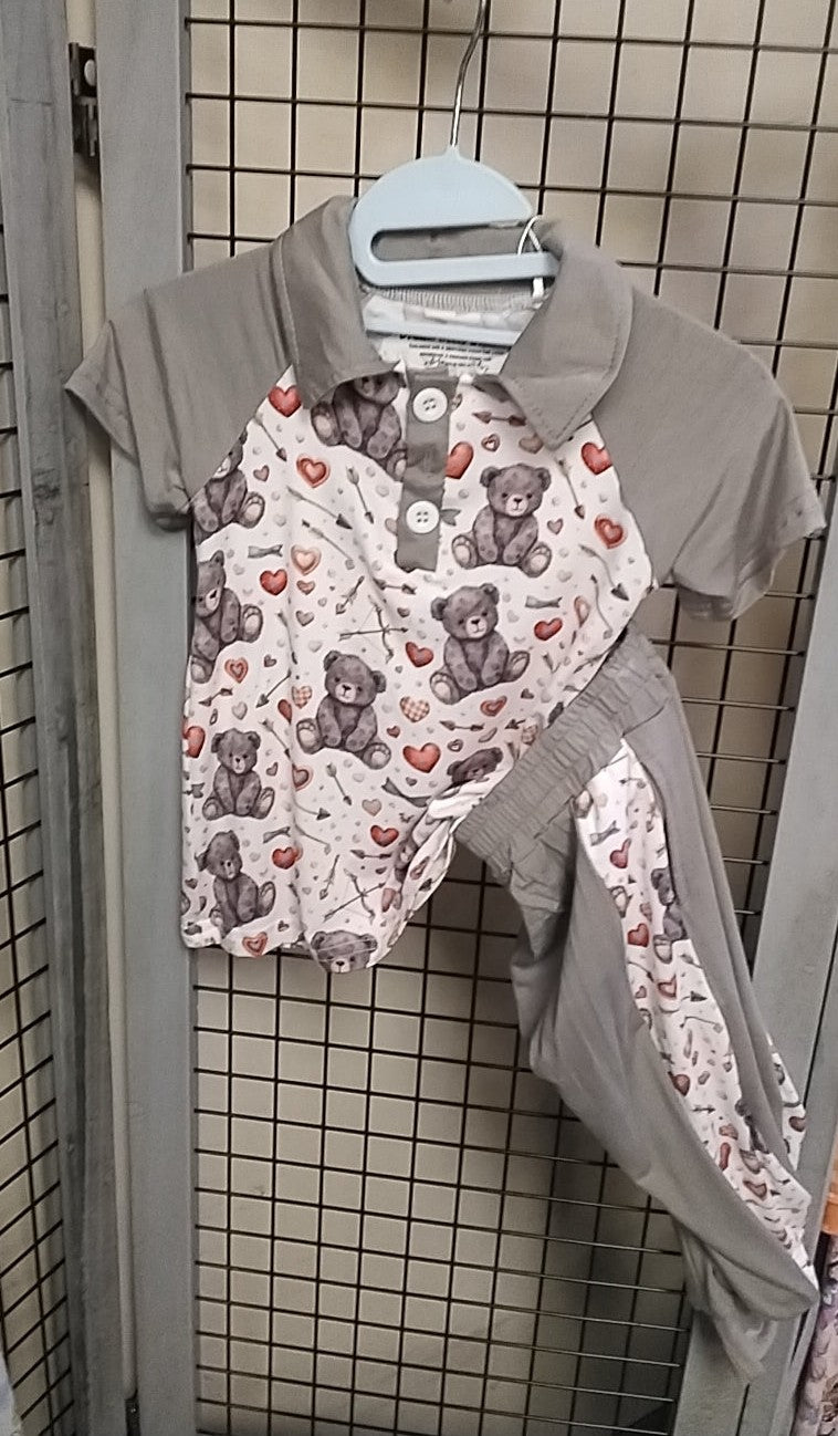 Teddy Bear Heart Boy pant outfit
