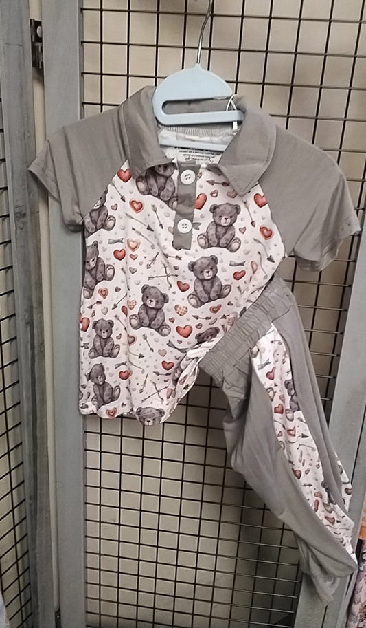 Teddy Bear Heart Boy pant outfit