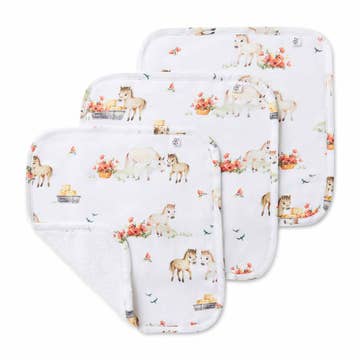 Pony Pals or Lion Organic Wash Cloths