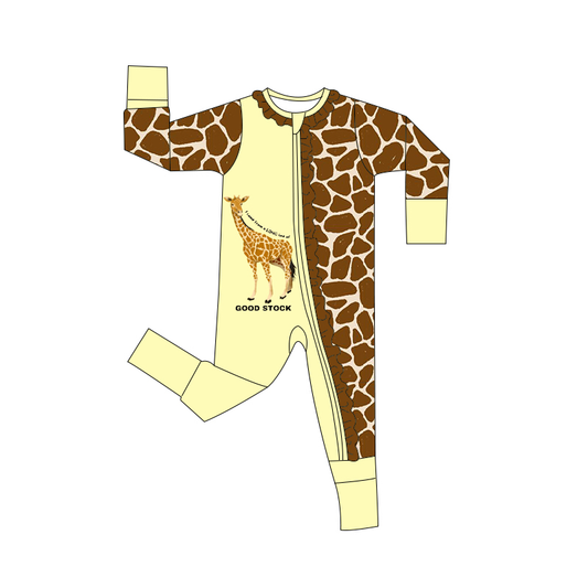 Giraffe Girl Sleeper - with ruffle