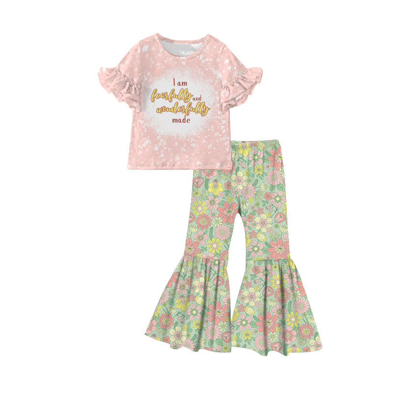 Fearfully & Wonderfully Made Girl 2pc bell bottom 2pc outfit - milksilk