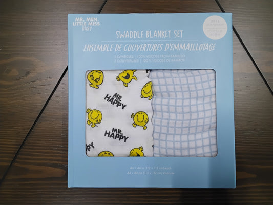 Mr. Men 2pc Swaddle Blanket Set –